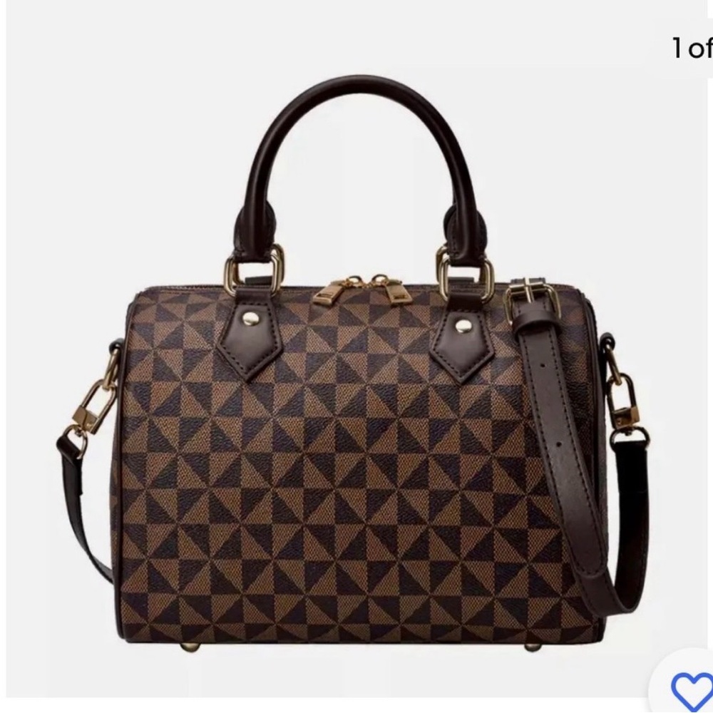 Geometric Patterned Beige Handbag NWT - image 2